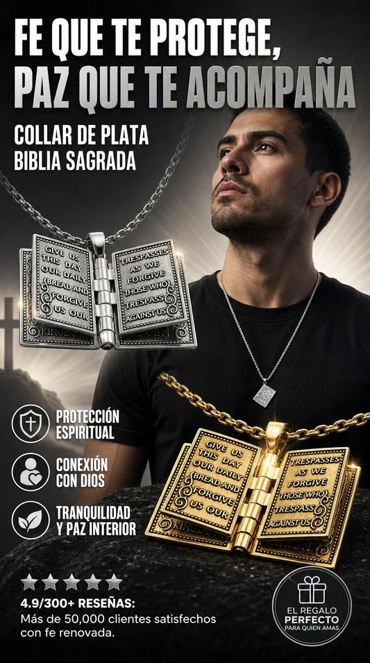 👑Collar de biblia™ | La Palabra de Dios Cerca de Tu Corazón
